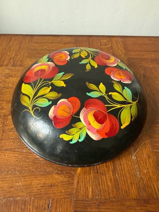 Image 1 of Boîte en bois peinte à la main – artisanat russe