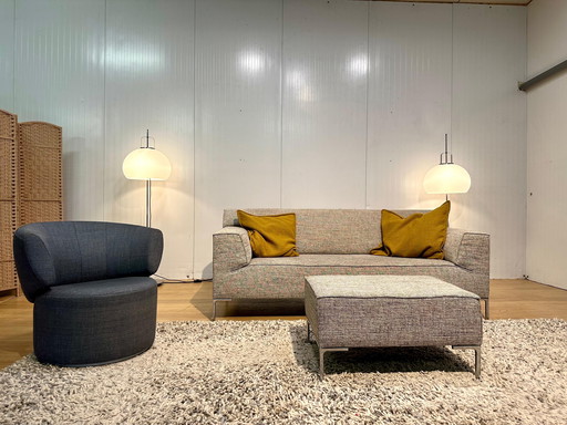NEW Design on Stock 2.5-seater sofa + Hocker - Beige