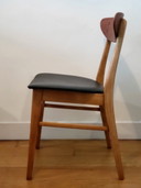 Ensemble de 4 chaises à repas vintage danoises modèle 210 par Farstrup