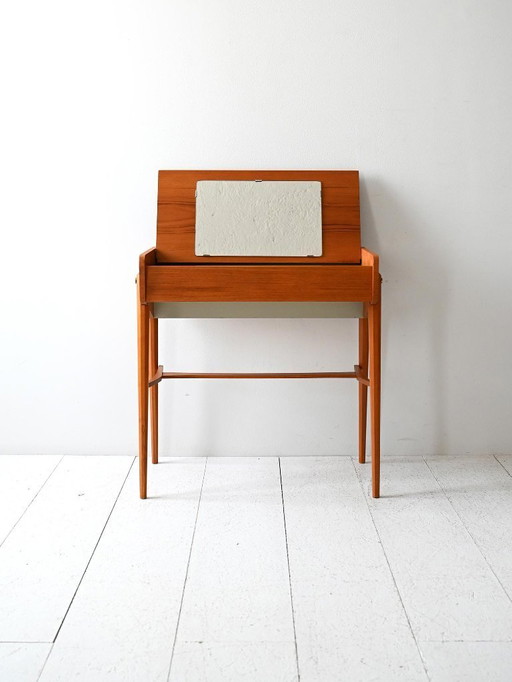 Scandinavian Teak Vanity with Mirror