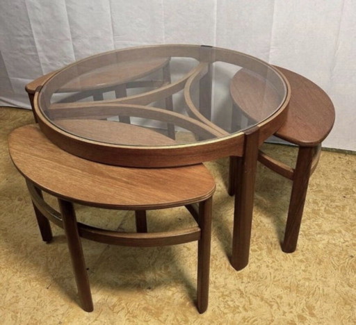 Mid century retro vintage teak trinity coffee table by nathan 1960  Add a stylish and versatile piece to your living space