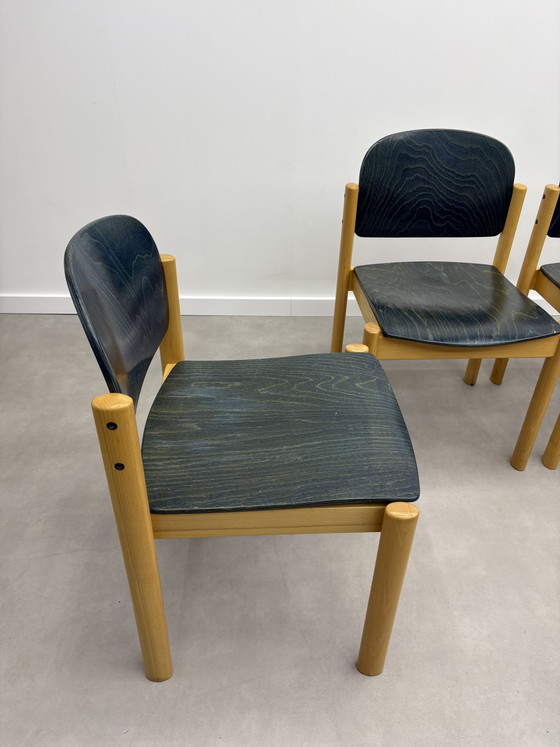 4 x Vintage Kusch & Co Design Stoelen – kusch co, Eetkamerstoelen, Wood (photo 10 of 15)