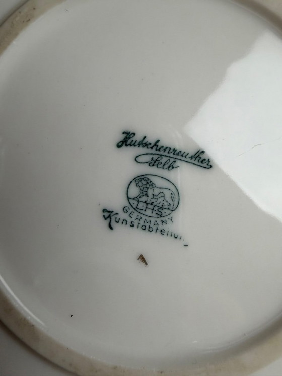 Image 1 of Hutschenreuther Selb Art Department – ​​Karl Tutter – Original two-part flower arrangement dish “Lovers / The Kiss”