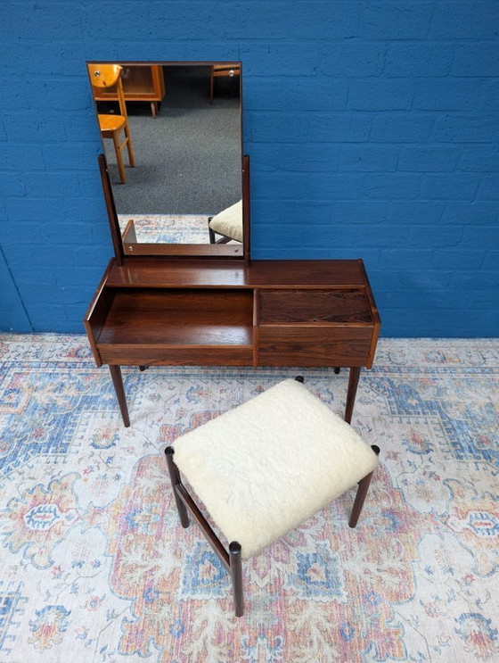 Image 1 of Vintage kaptafel met kruk, Melvin Mikkelsen Møbler, Denemarken, jaren 60