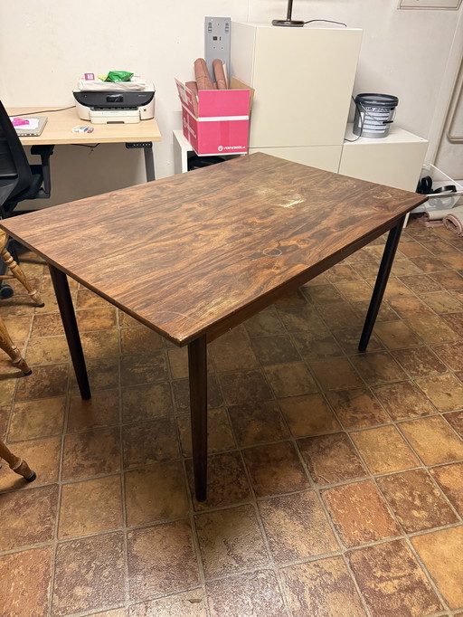 Vintage extendable dining table taek wood