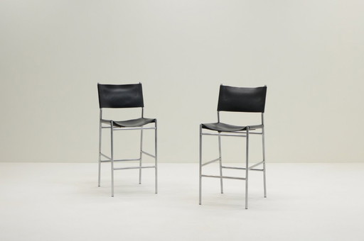 Set of 2 SB06 bar stools by Martin Visser for Spectrum, 1990s Netherlands. 