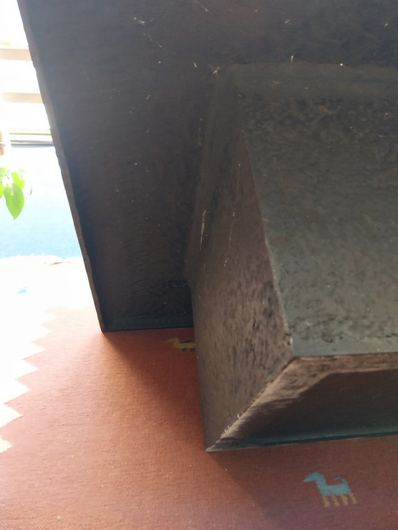 Image 1 of 1 x brutalist polystone coffee table 96 x 96 x 35 1970's