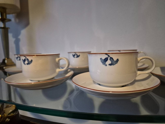 Image 1 of Vintage Rörstrand Diamant Viva cups/saucers