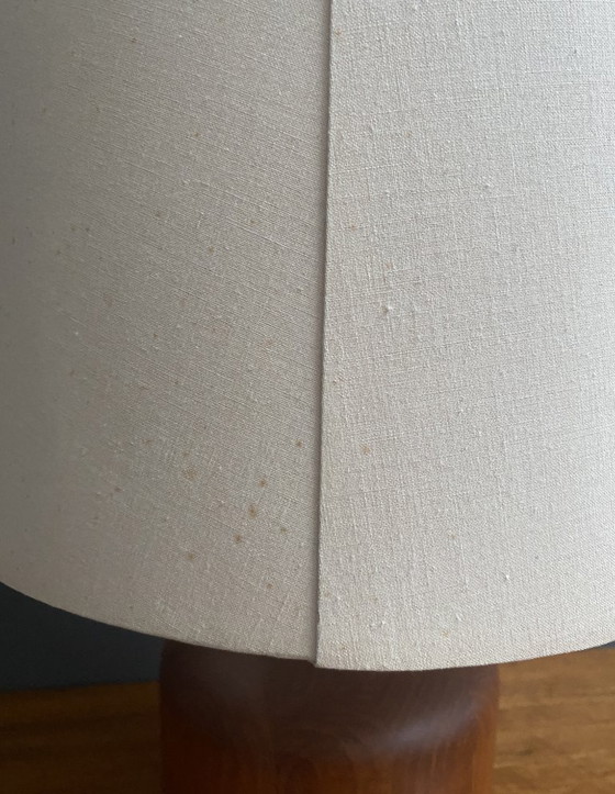 Image 1 of Teak table lamp by Kirk Copenhagen Denmark 1970s