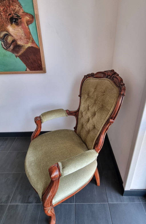 Chaise Queen Anne – eetkamerstoelen, Velvet, Textile (photo 2 of 5)
