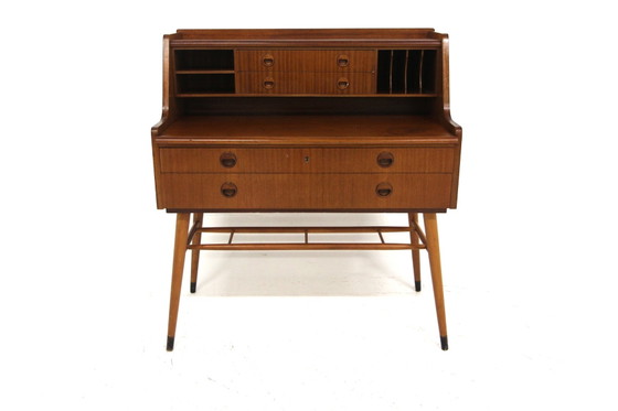 Secrétaire Scandinave en Acajou, Sweden, 1950, Bureaux, Scandinavian (photo 3 sur 8)