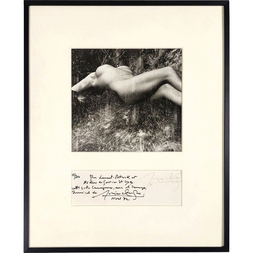 Vintage-Gemälde "femme nue sous la cascade" von Lucien Clergue