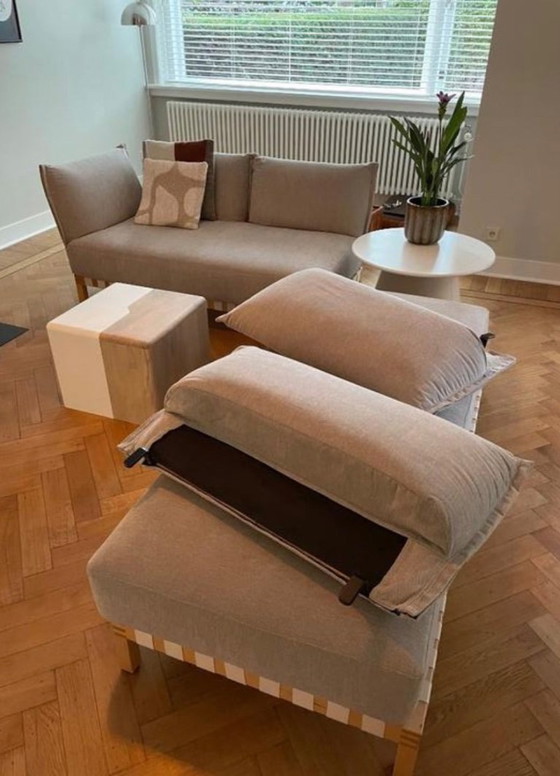 Image 1 of Divano modulare di design originale COR + tavolino coordinato con piano in pietra naturale