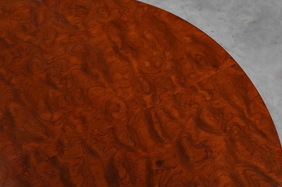 Image 1 of Round Art Deco coffee table in burl veneer, France ca. 1920