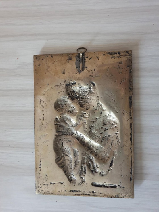 Image 1 of targa religiosa Vergine Maria e suo figlio