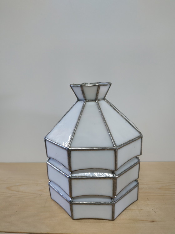 Image 1 of Lampada da soffitto con paralumi in stile Tiffany vintage