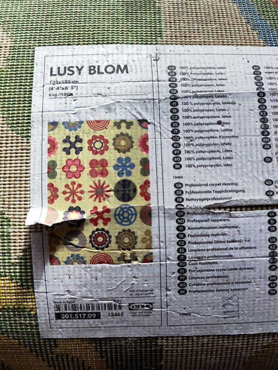 Image 1 of Tappeto vintage IKEA “Lusy Blom” – 133 × 195 cm – raro e colorato