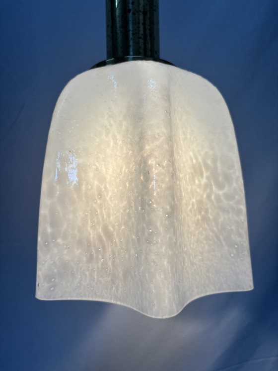 Image 1 of Vintage space age pendant lamp Glashütte Limburg 1970s