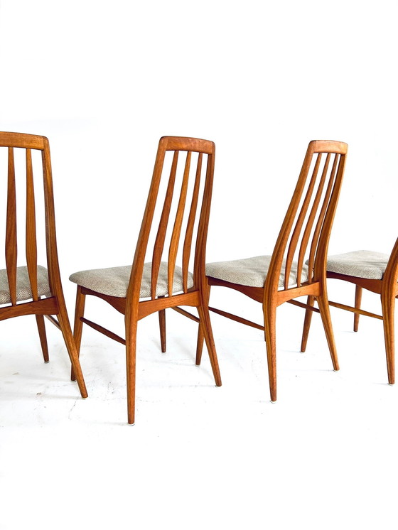 Image 1 of 4x Chaise de salle à manger 'Eva', Niels Koefoed, Koefoeds Hornslet '60