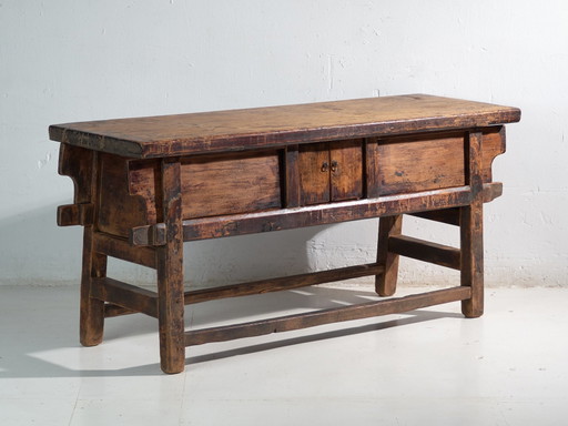 Antieke console van iepenhout – China, circa 1900