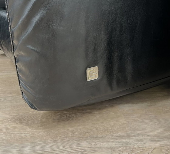 Coppia Poltrone Lounge Busnelli Piumotto in Pelle Nera Anni '70 Italiane – Leather (photo 11 of 12)