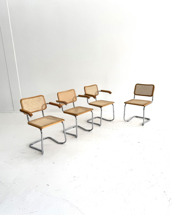 Set of 4 vintage Cesca dining chairs, Italy ‘80s – Chrome, Wood (photo 3 of 10)
