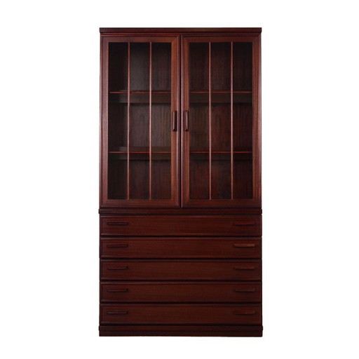 Mahogany showcase, Danish design, 1970s, production: Denmark