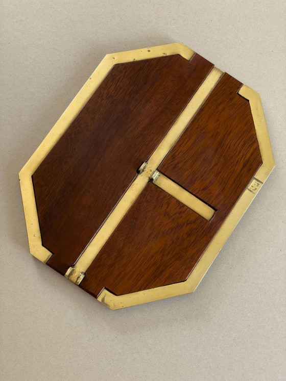 Vintage David Marshall Kaasplank, Massief Hout & Messing, Tafelaccessoires, Bruin (foto 3 van 5)