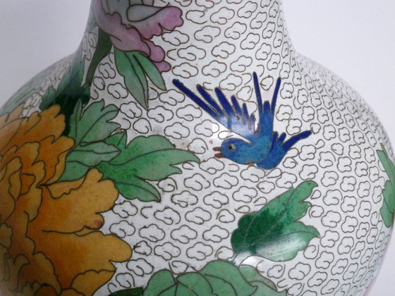 Image 1 of Vaso cinese in smalto cloisonné