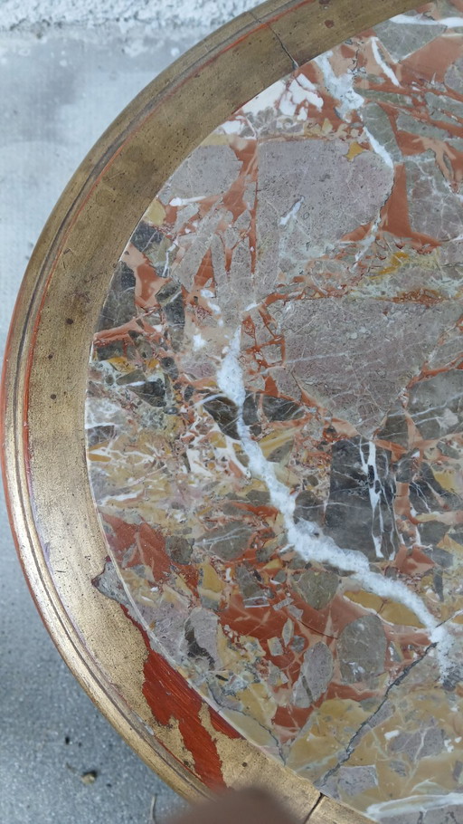 Tavolino ovale antico in stile Luigi XVI – salontafels, Marble