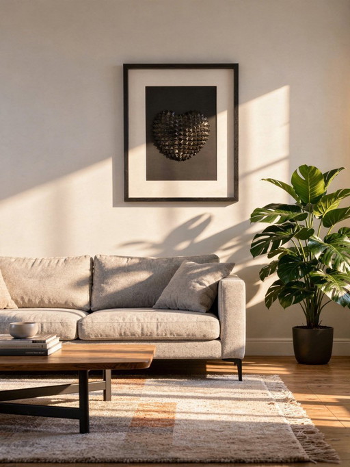 3D Printed Black Cristal Heart