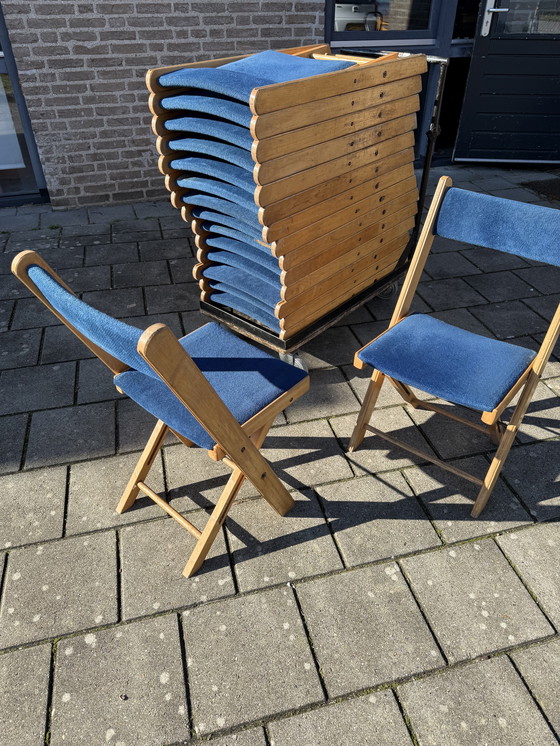 Image 1 of Lot de 16 chaises pliantes de luxe vintage des années 80