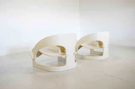 Image 1 of Pair of Model 4801 Lounge Chairs by Joe Colombo for Kartell, Italy 1960s