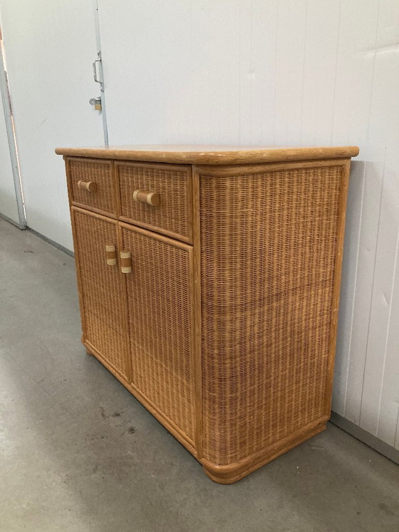 Image 1 of Weinlese-Ladekast von bamboe en rotan, 1980