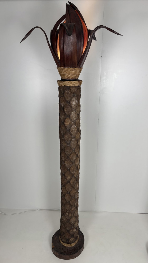 Image 1 of 2 x Vintage palmboom lampen set vloerlampen 195 cm