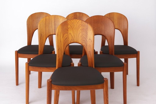 Set di 6 sedie da pranzo del designer danese Niels Koefoed (anni '70)
