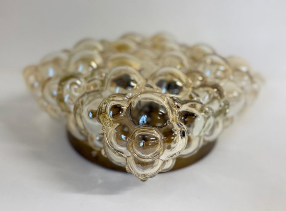 Image 1 of Mid Century Helena Tynell goud glas bubbels plafonnière wandlamp 