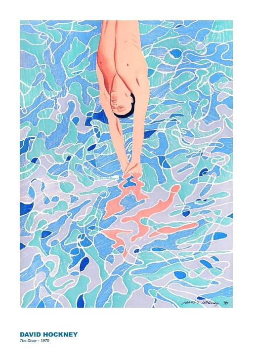 Diver - David Hockney - The Diver - Poster 70 × 100 cm