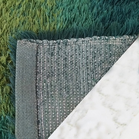 Image 1 of 1970s Mid-Century Modern "Homage to the Square" Shag Rug – Geometric Op-Art Textile / Wall Tapestry