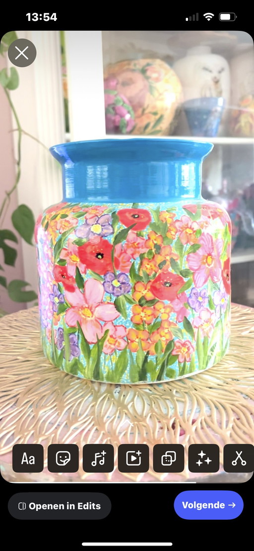 Hand-painted vase