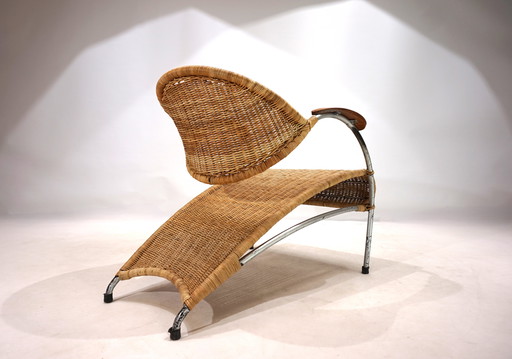 Rotan Streamline loungestoel, 1970