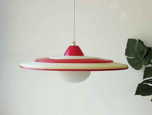 Lampe suspendue vintage style spatial, lampe OVNI vintage années 50, 60, 70, lampe Rotaflex