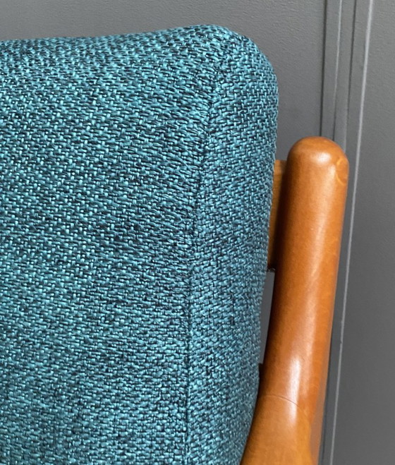 Image 1 of Divano a 2 posti CFC Silkeborg di Johannes Andersen nuovo rivestimento verde anni '60