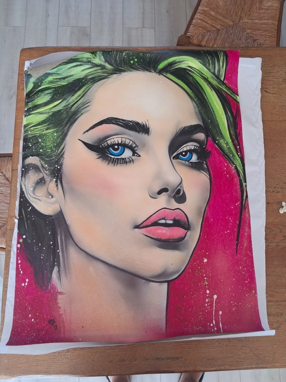 Image 1 of NO1R Visualart - Give me the green lights - Artist canvas