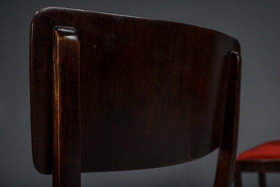 Image 1 of Art Deco Makassar Esszimmerstühle, 1930er Jahre, Satz von 4