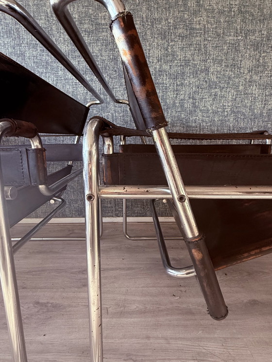 Image 1 of 2 vintage Gavina/Knoll Wassily Model B3 fauteuils, circa jaren 60