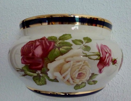 2x Vintage Romantic Modica Gouda Pottery - Flower Pot - Wall Pot