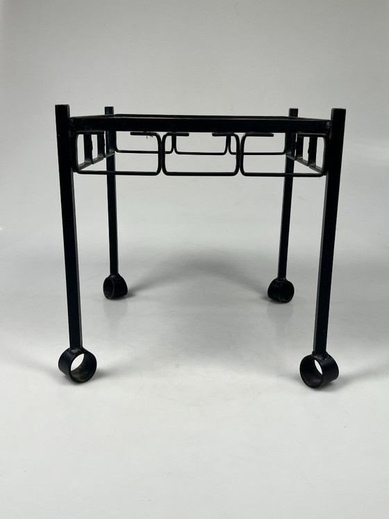 Image 1 of Vintage Table, Brutalism, Cast Iron And Ceramic, 1960's
