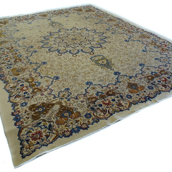Image 1 of Exklusiver, halb antiker XXL-Keshan-Teppich – 428 x 318 cm – handgeknüpfter Perserteppich