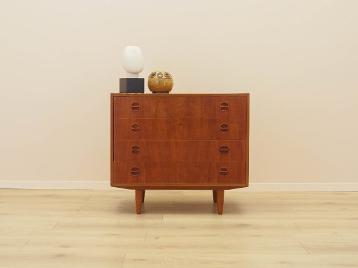 Teakhouten ladekast, Deens design, jaren 70, gemaakt in Denemarken.